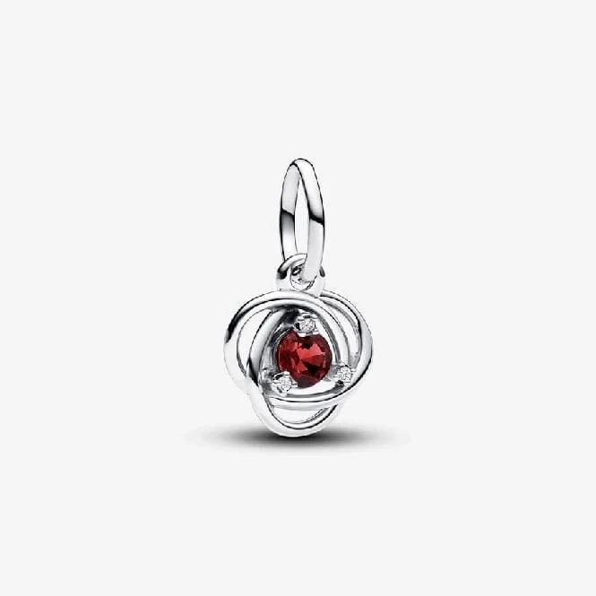 July Birthstone Eternity Circle Dangle Charms