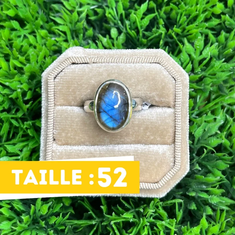 Bluefire Labradorit-Silberring Nr. 208
