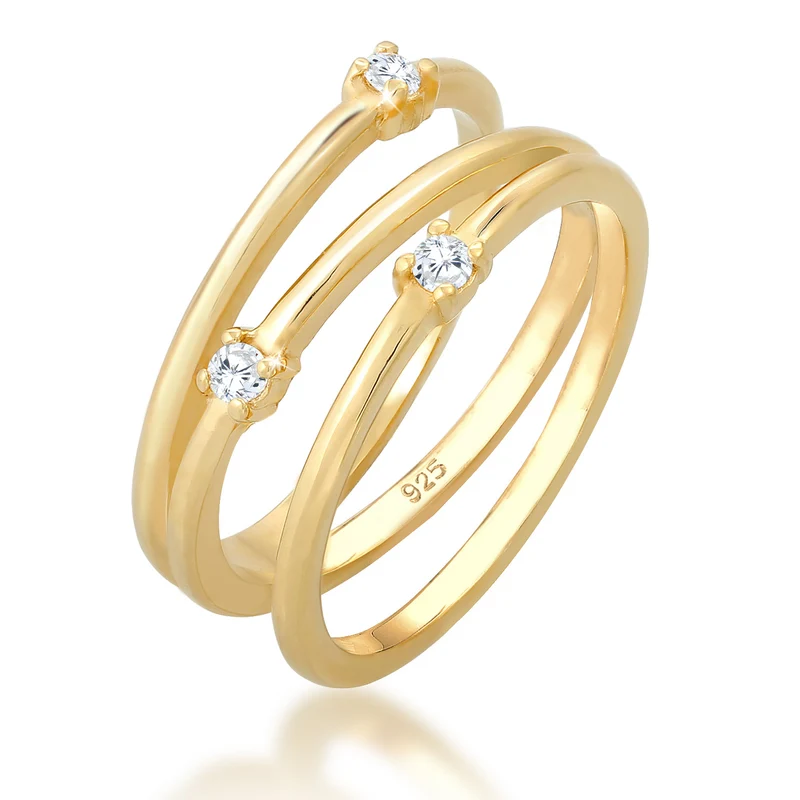 Ring Spirale | Zirkonia ( Weiß )