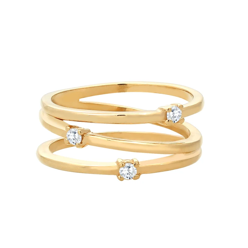 Ring Spirale | Zirkonia ( Weiß )