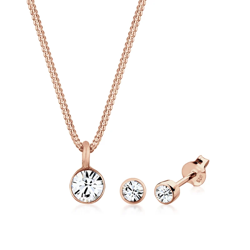 Solitär-Kette | mit Kristallen von Swarovski® (Weiß)