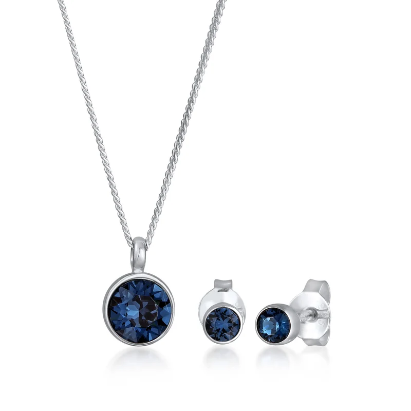 Solitär-Kette | mit Kristallen von Swarovski® (Weiß)