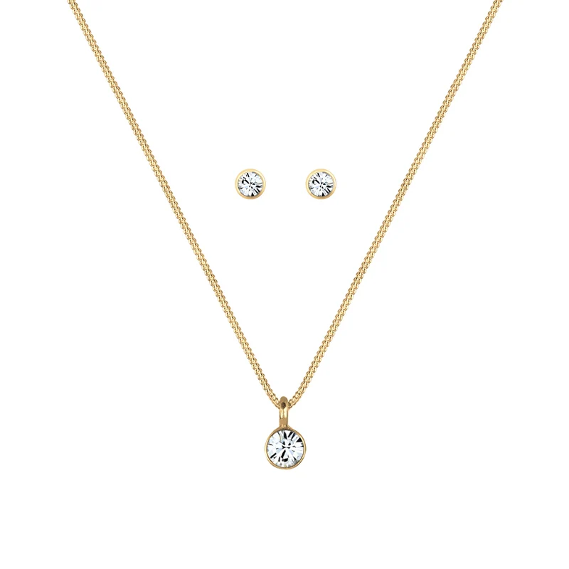 Solitär-Kette | mit Kristallen von Swarovski® (Weiß)