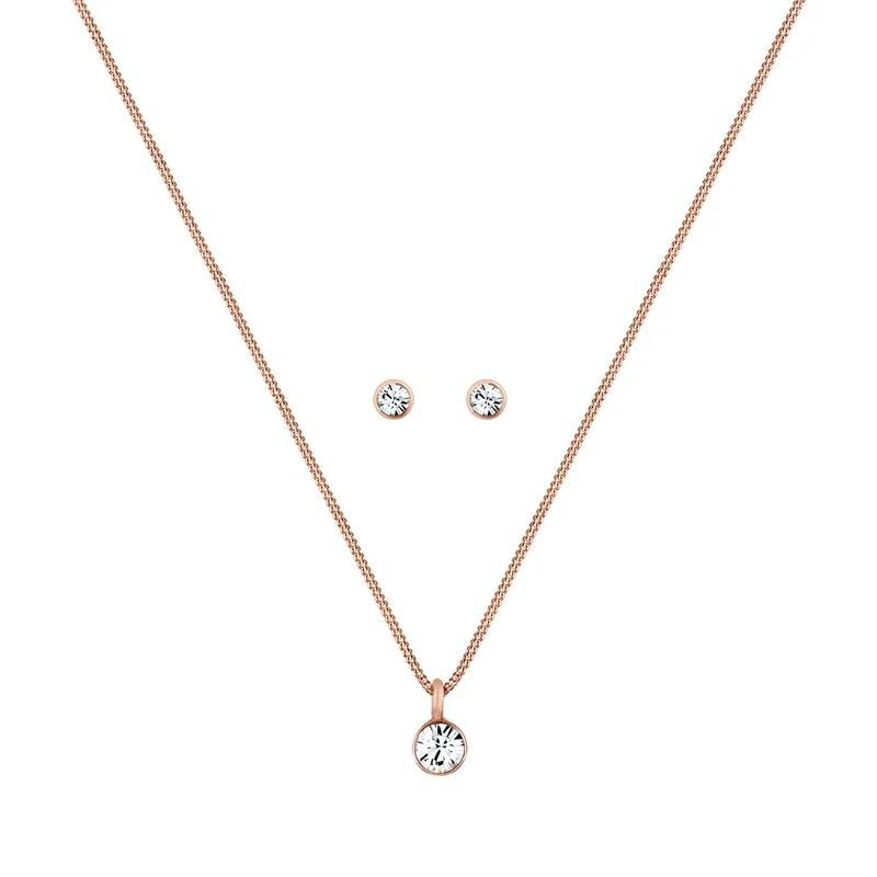 Solitär-Kette | mit Kristallen von Swarovski® (Weiß)