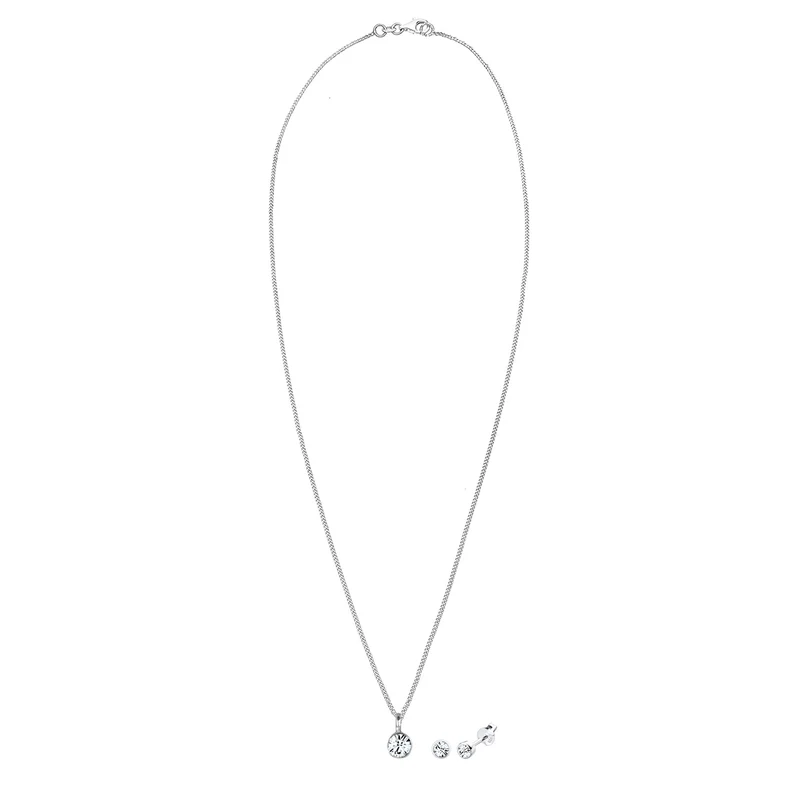 Solitär-Kette | mit Kristallen von Swarovski® (Weiß)