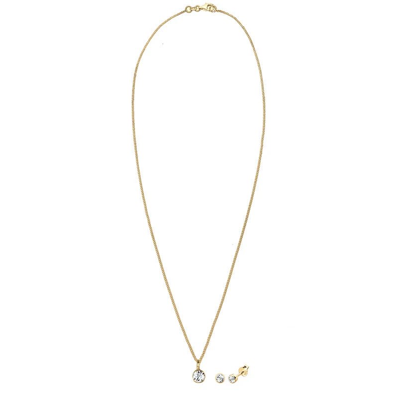 Solitär-Kette | mit Kristallen von Swarovski® (Weiß)