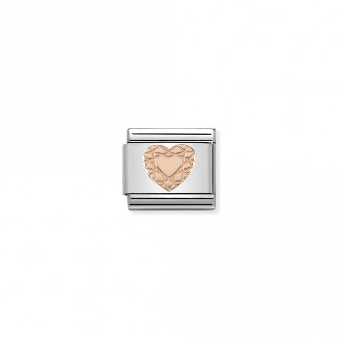 Classic Rose Gold Diamond Heart Love & Hearts Charms