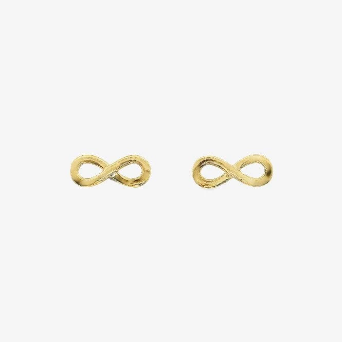 Gold Infinty Loop Stud Earrings