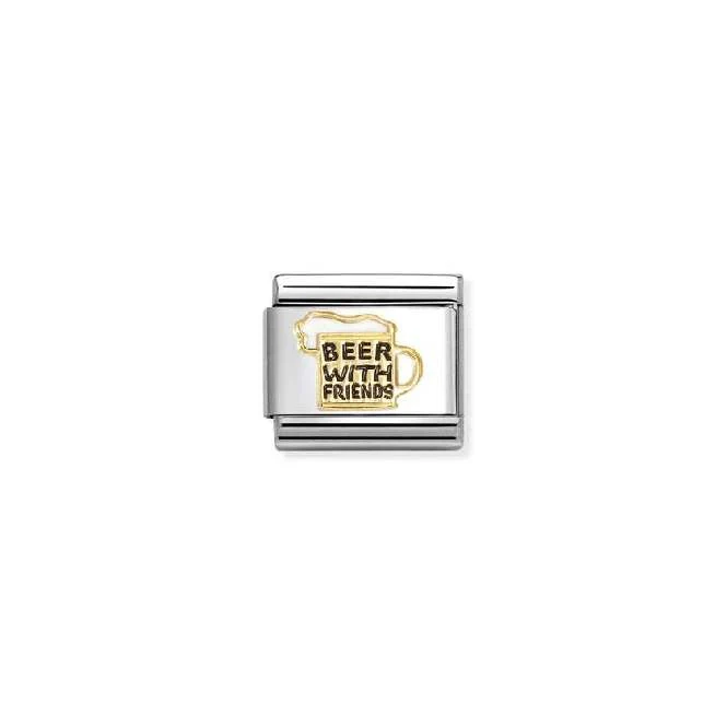 Classic Gold and Enamel Beer with Friends Fashion & Fun Charms