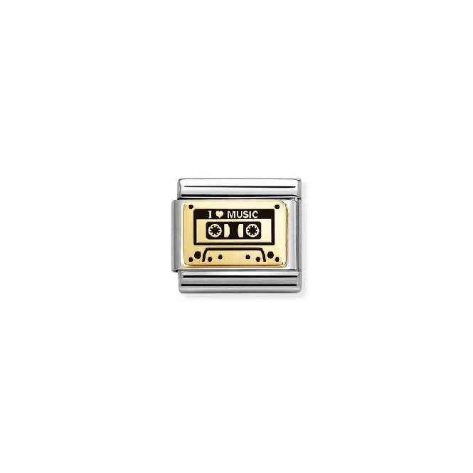 Classic Gold Audio Cassette Music Charms