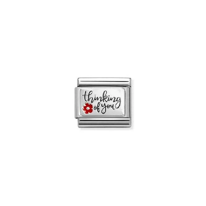 Classic Silver and Enamel Thinking Of You Flowers & Nature Charms