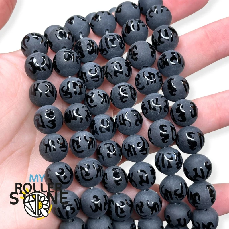 Om Mani Padme Hum Onyx Perle