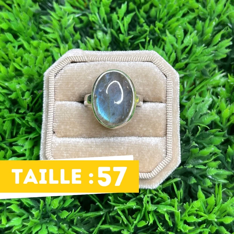 Bluefire Labradorit-Silberring Nr. 209