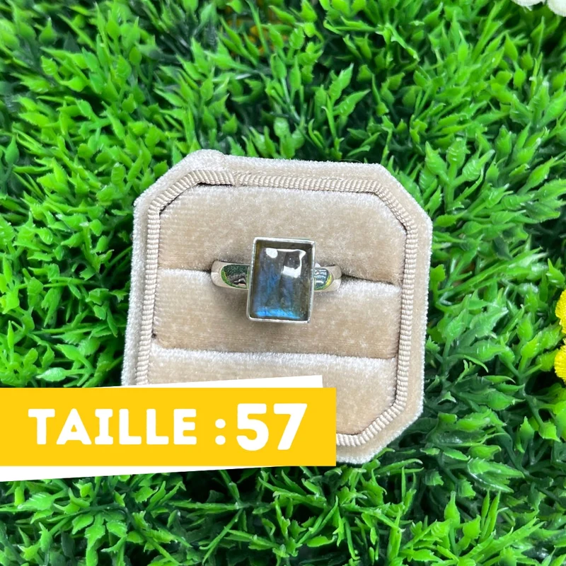 Bluefire Labradorit-Silberring Nr. 211