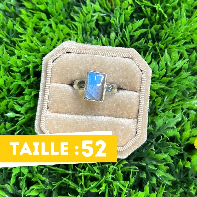 Bluefire Labradorit-Silberring Nr. 188
