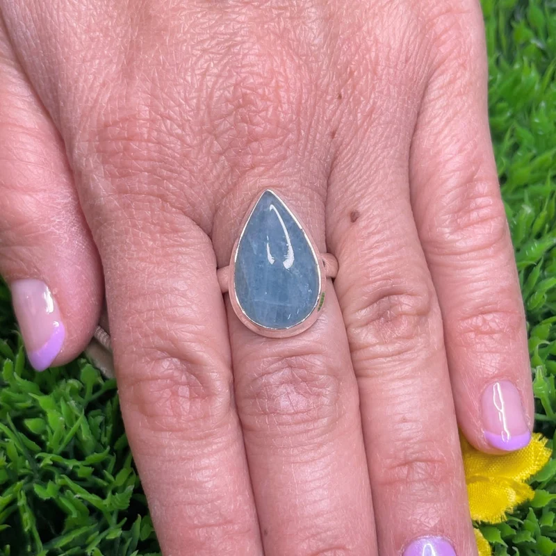 Aquamarin-Silberring #83