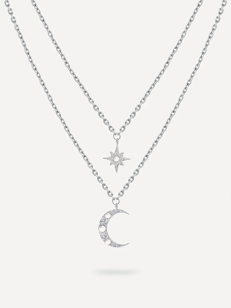 Moon Phase N Star Double Layer Kette