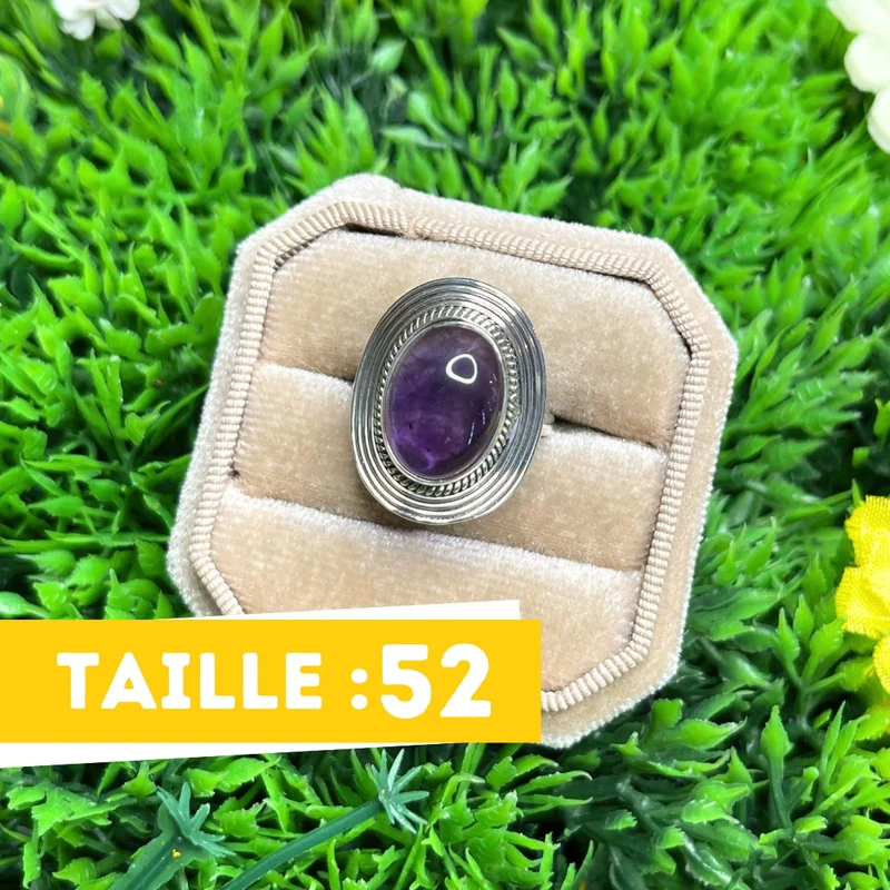 925 Silber Amethyst Ring #49