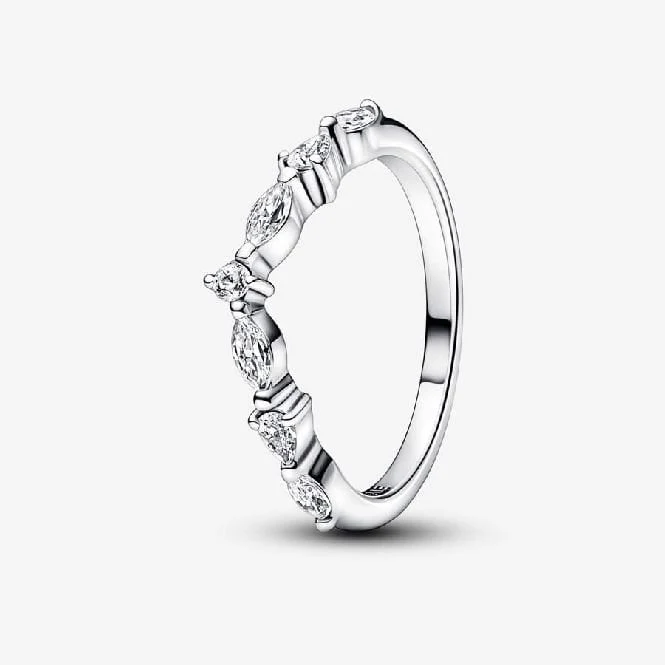Timeless Wish Sparkling Alternating Ring, Size 54