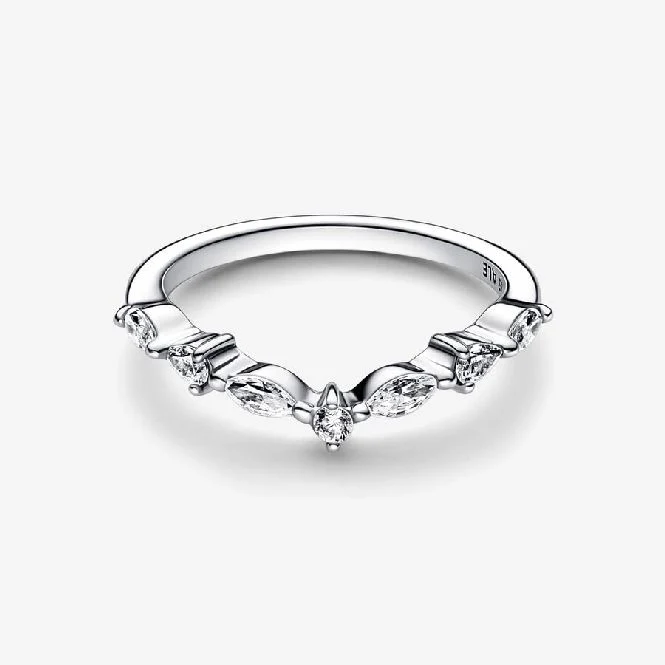 Timeless Wish Sparkling Alternating Ring, Size 54