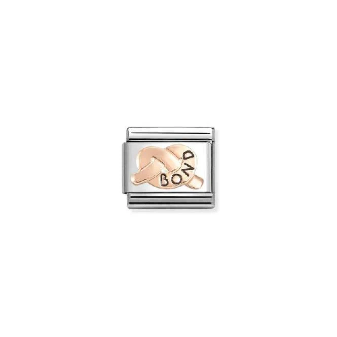 Classic Rose Gold and Enamel Bond Knot Friends & Family Charms