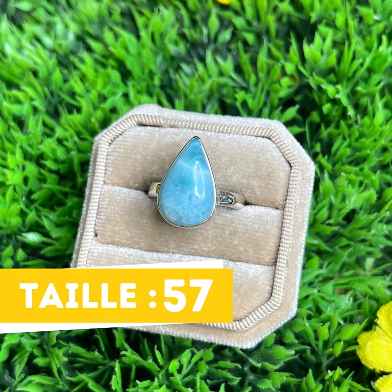 925 Silber Larimar Ring #138