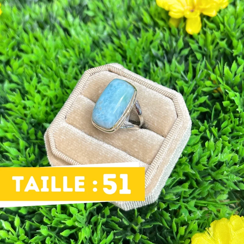925 Silber Larimar Ring #142