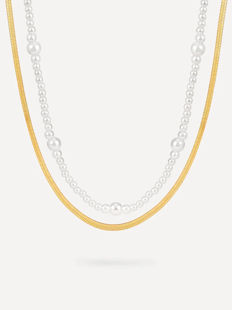 Enchanting Pearl Layered Kette