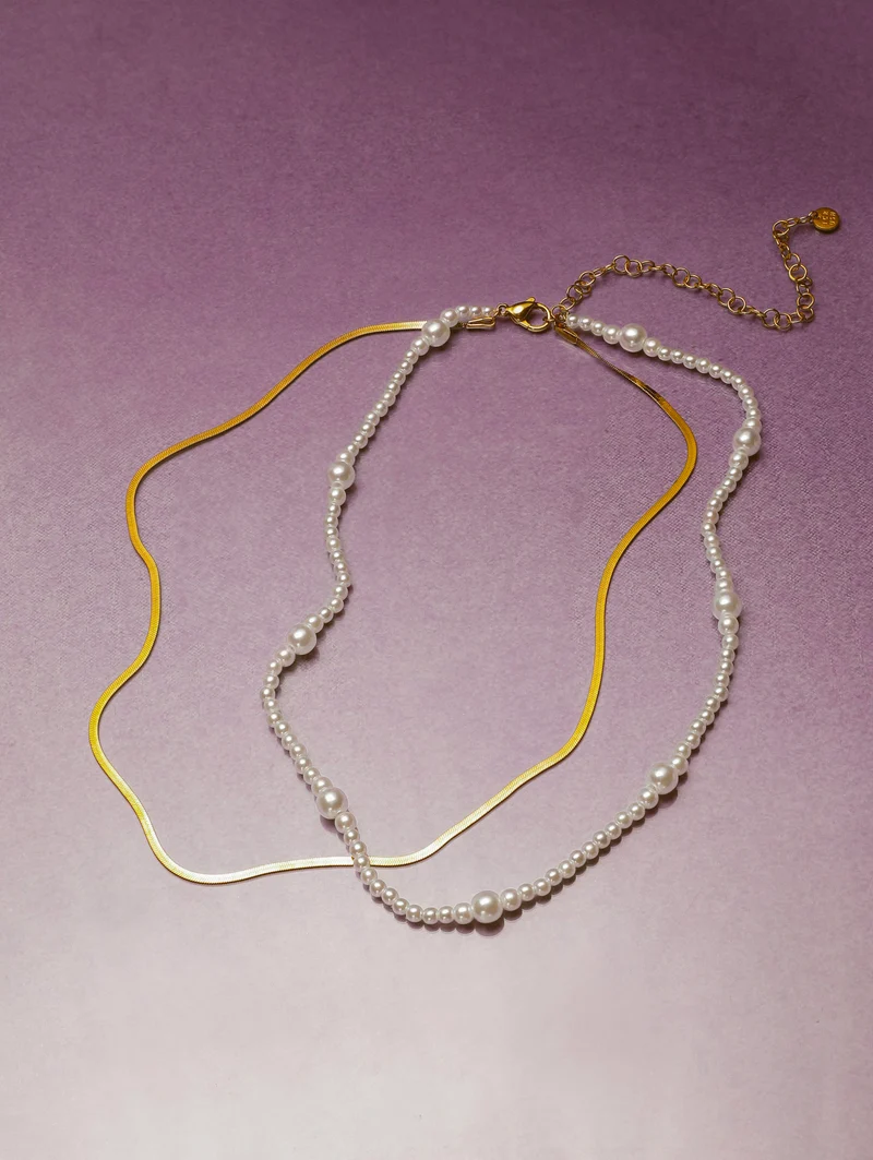 Enchanting Pearl Layered Kette