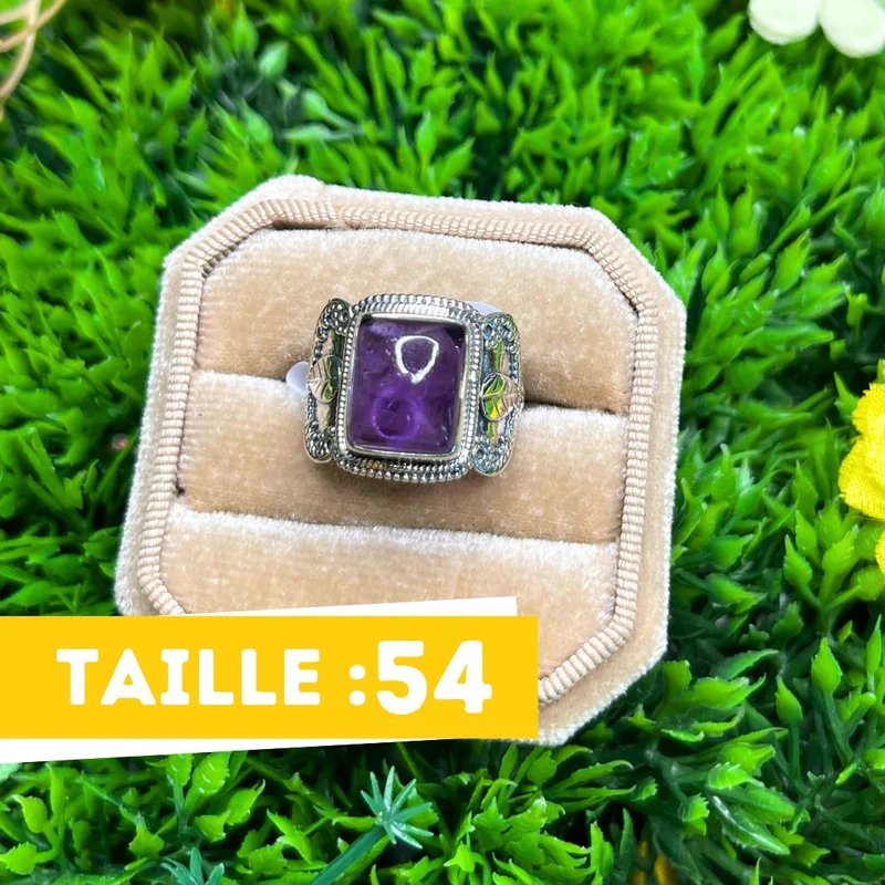 925 Silber Amethyst Ring #41