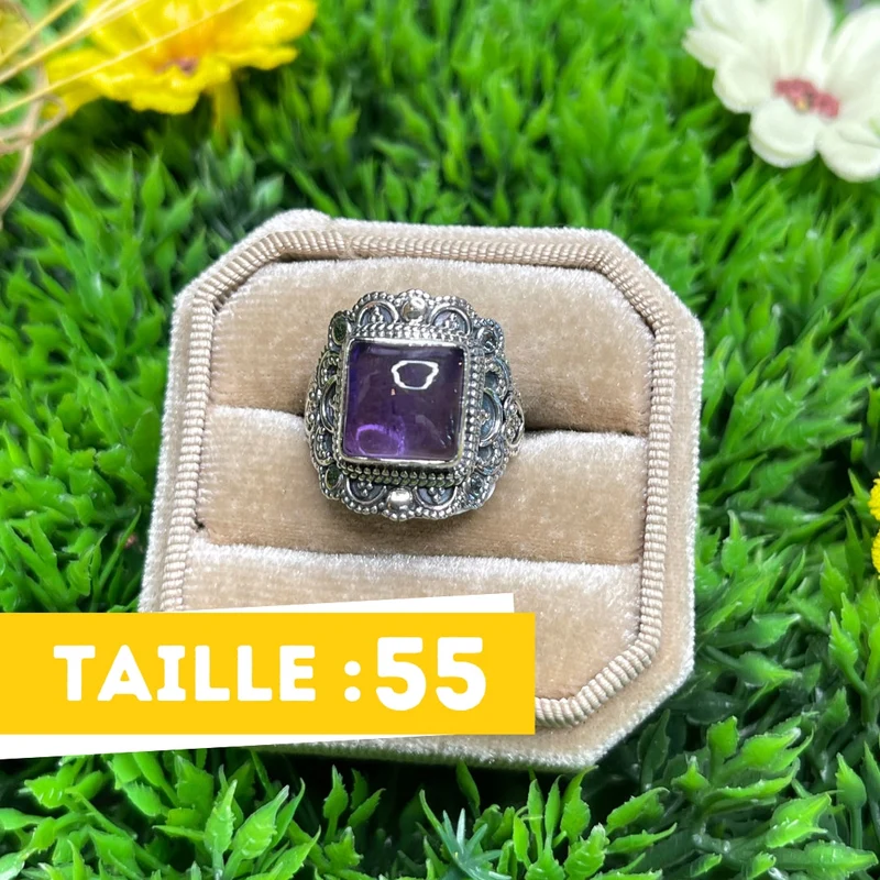 925 Silber Amethyst Ring #4