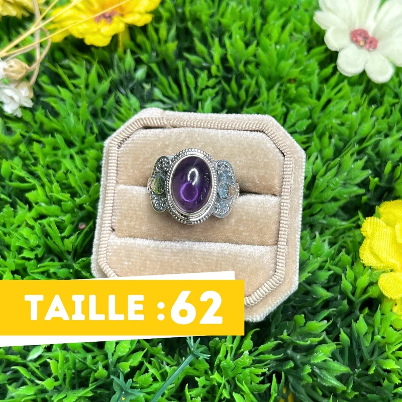 925 Silber Amethyst Ring #9