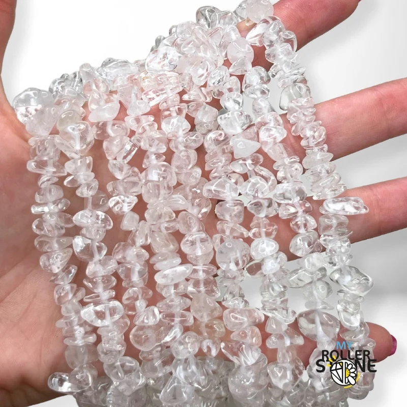 Bergkristall-Chips-Perle