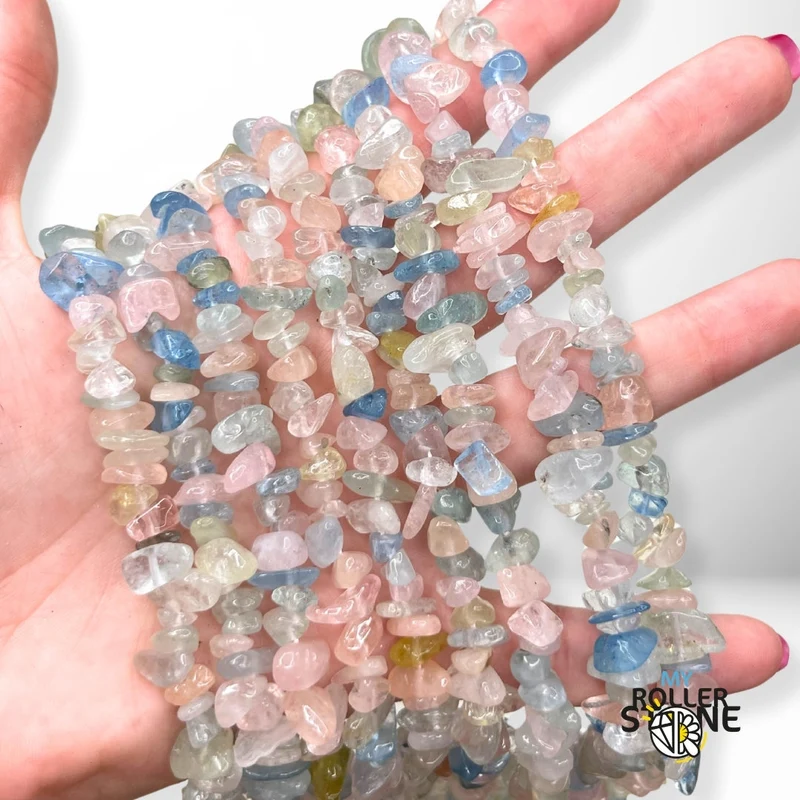 Beryl-Chip-Perle 38 cm