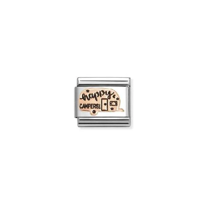 Classic Rose Gold and Enamel Caravan Sports & Hobbies Charms