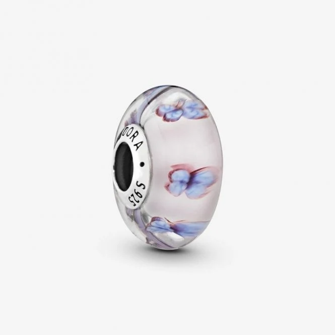 Butterfly Pink Murano Glass Charms