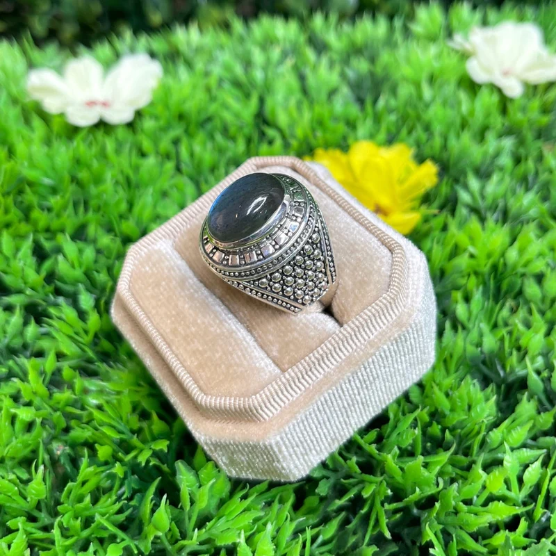 Labradorit Wikinger Silber Siegelring #4