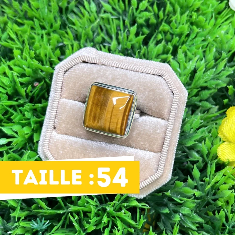 925 Silber Tigerauge Ring #25