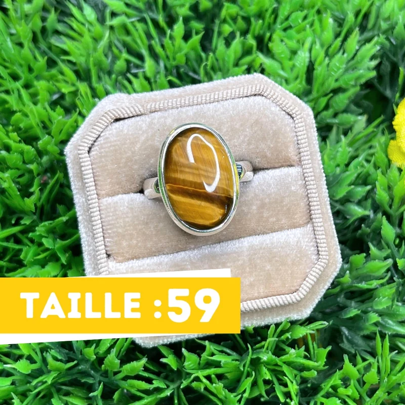 925 Silber Tigerauge Ring #30