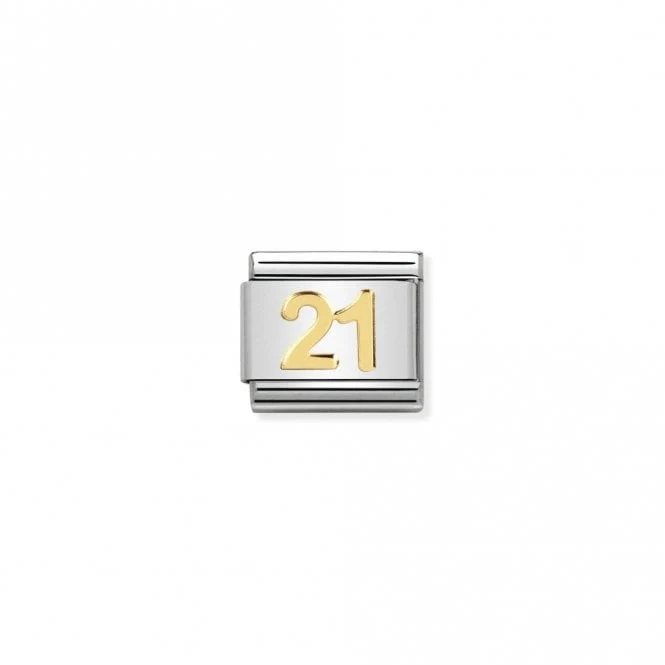 Classic Gold 21 Number Charms