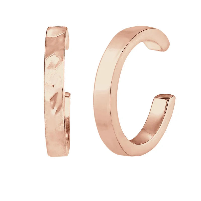 Earcuff 2er Set glänzend & gehämmert