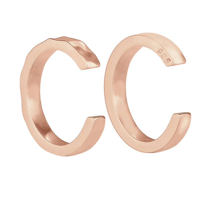 Earcuff 2er Set glänzend & gehämmert