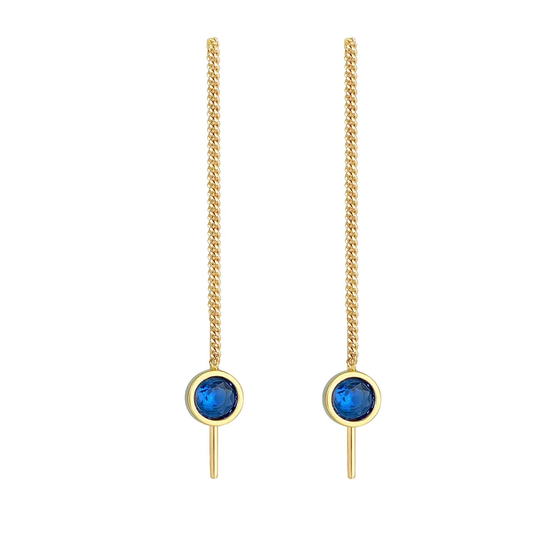 Ohrhänger| Saphir ( Blau )