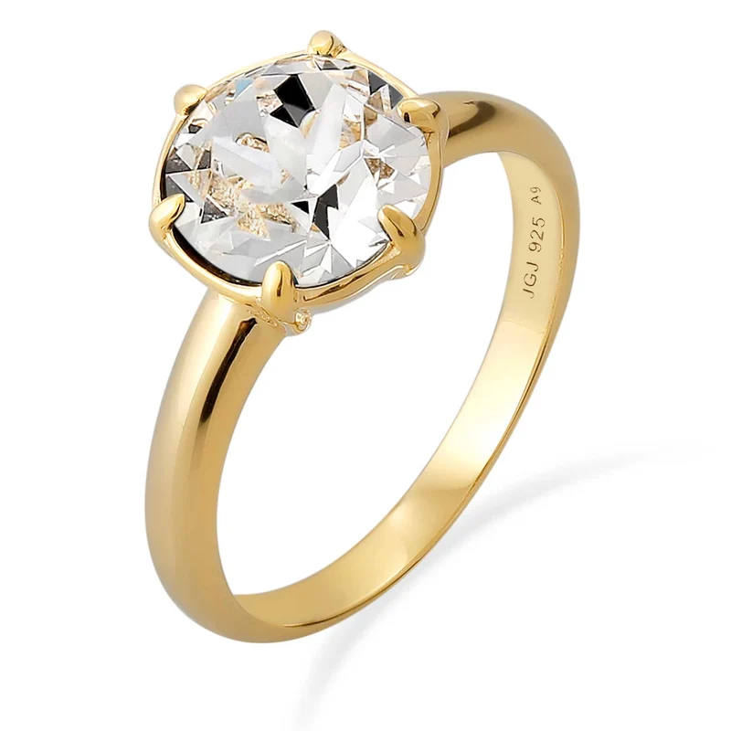 Solitär-Ring Elegant | Mit Kristallen von Swarovski® (Grün)