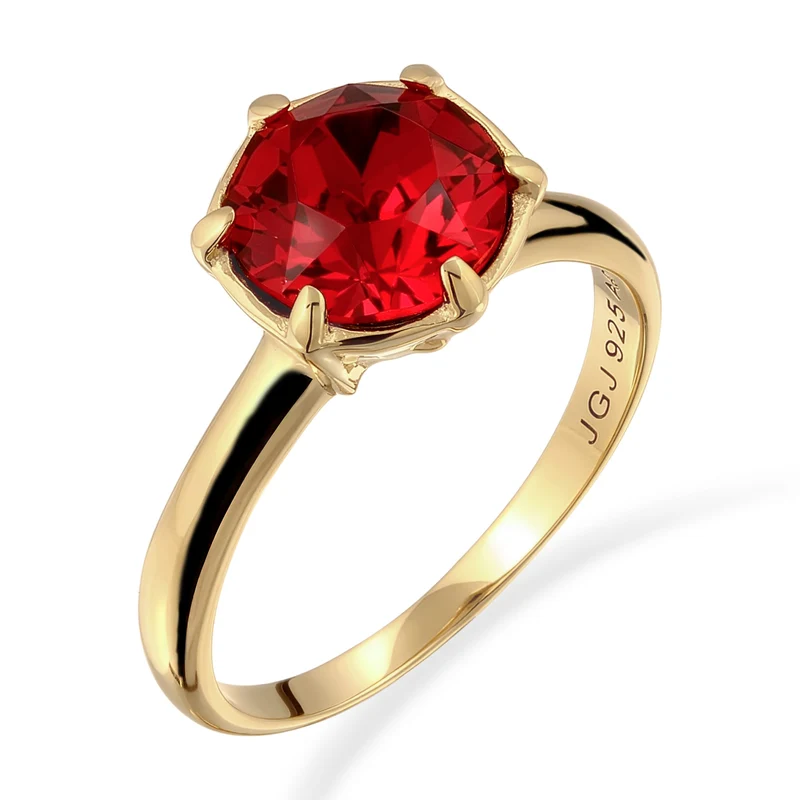 Solitär-Ring Elegant | Mit Kristallen von Swarovski® (Grün)