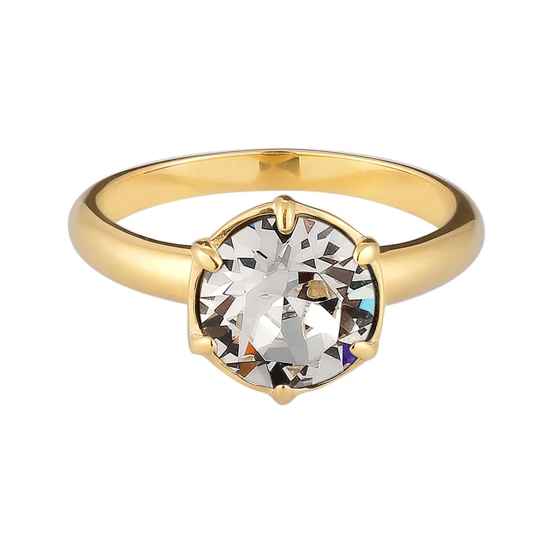 Solitär-Ring Elegant | Mit Kristallen von Swarovski® (Grün)
