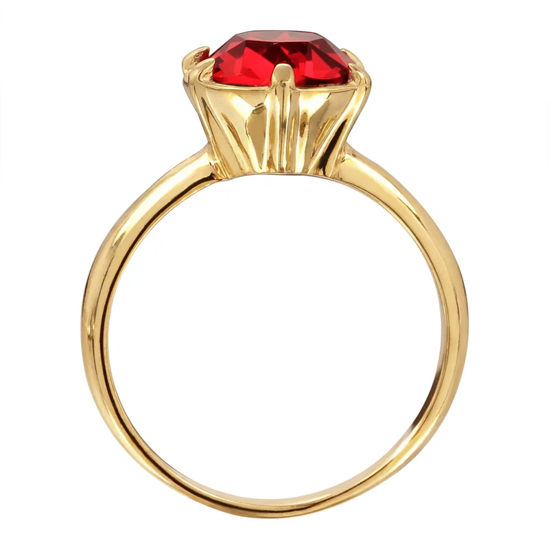Solitär-Ring Elegant | Mit Kristallen von Swarovski® (Grün)