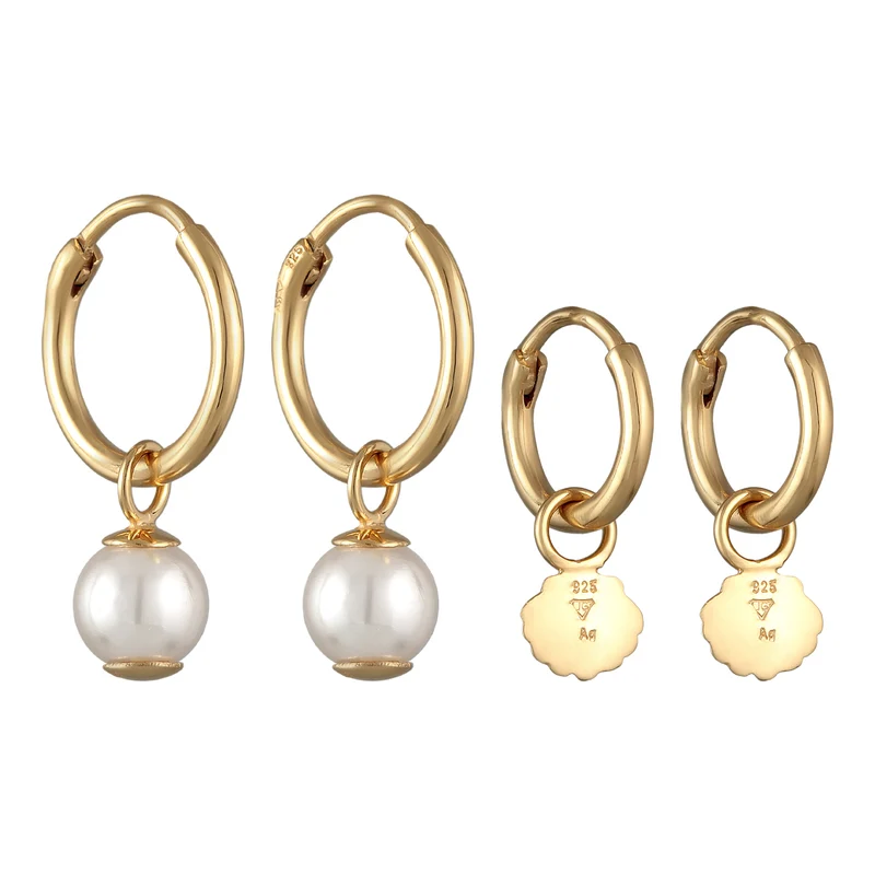 Ohrring-Set Muschel | Muschelkernperle