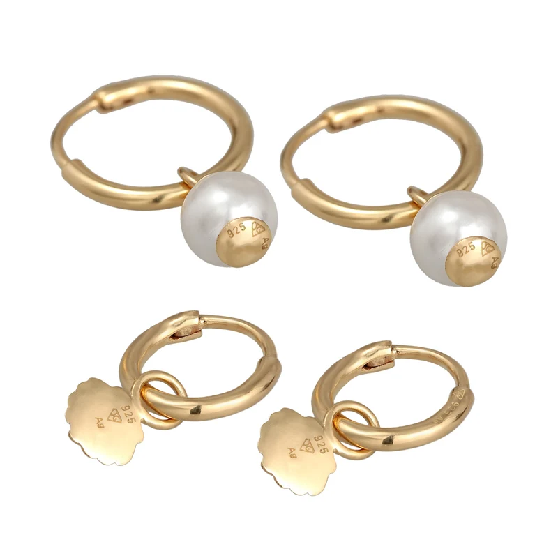 Ohrring-Set Muschel | Muschelkernperle