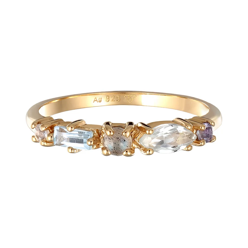 Memoire Ring | Amethyst (Hellgrün), Topas (Hellblau), Tansanit (Lila)
